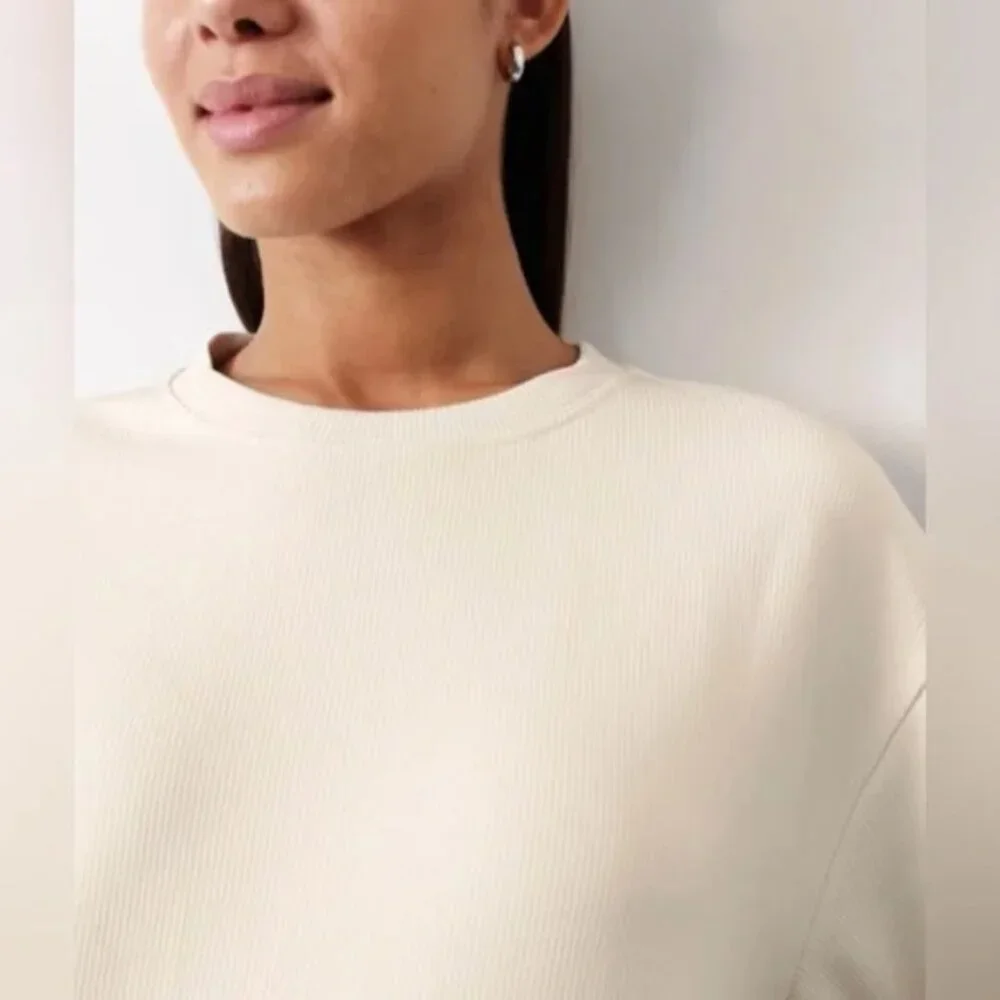 NWT Seasoft Rib Tee Dress- Bone- Size Small - Picture 2 of 8